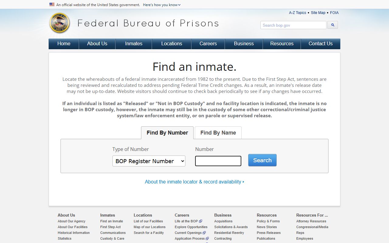 Federal Bureau of Prisons Inmate Locator used to find released Leon County inmates with federal cases