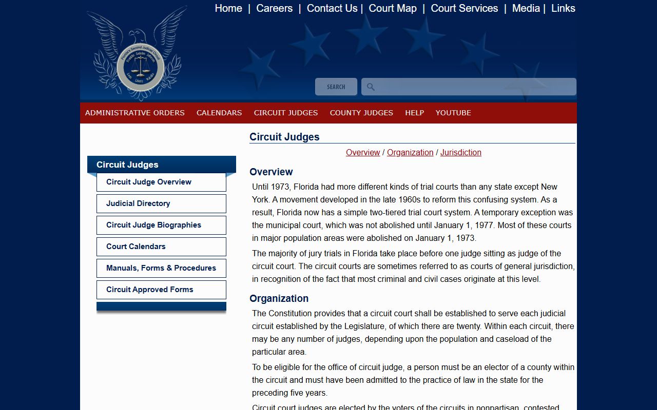 Second Judicial Circuit listing of Leon County circuit court judges